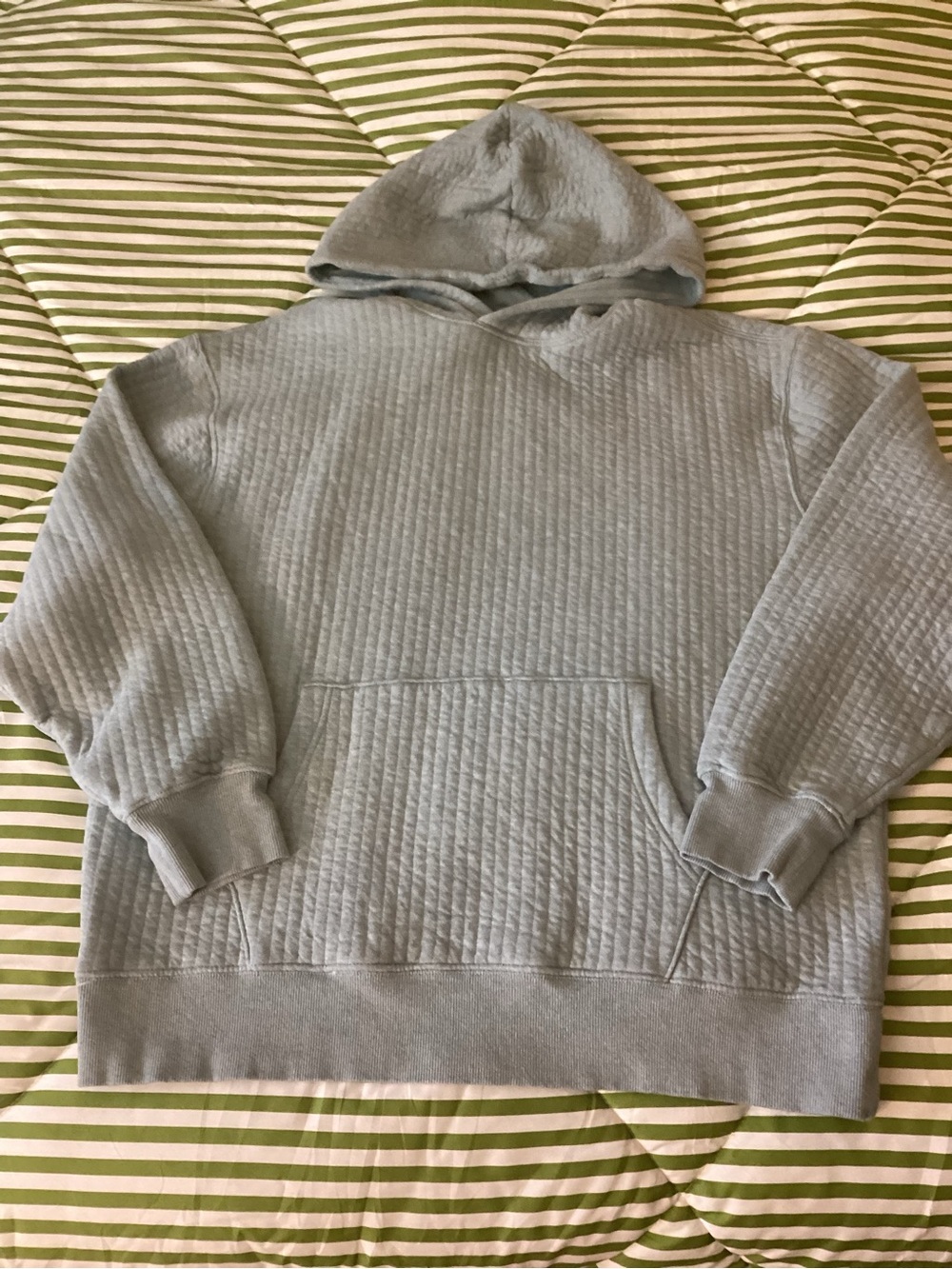 Old Navy Quilted Light Blue Crewneck Hoodie